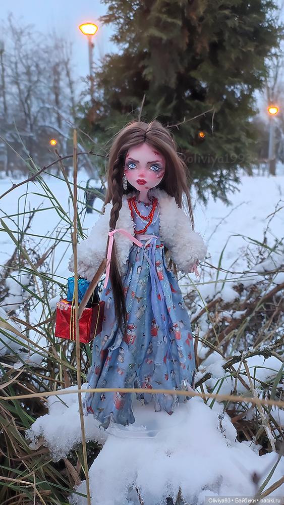 Новогодняя мечта 💫🎄 — ООАК Monster High и Ever After High: репейнт (фото 4)