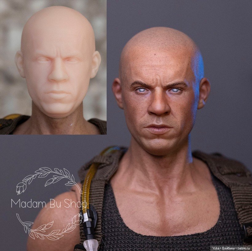 Кастом экшн-головы Вина Дизеля в роли Риддик (фото 7)