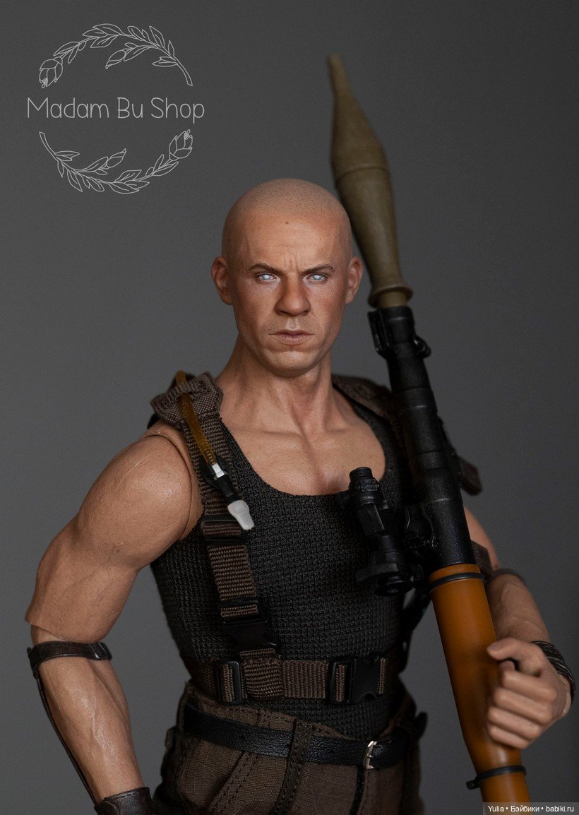 Кастом экшн-головы Вина Дизеля в роли Риддик (фото 2)