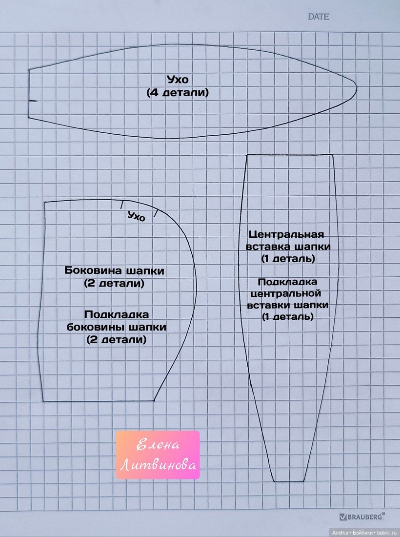 Авторская шапочка с выкройкой для Тильды (фото 4)