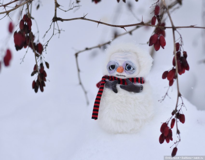 Лиза и снеговик — Куклы Landoudou и Birdie: Дизайнерский винил