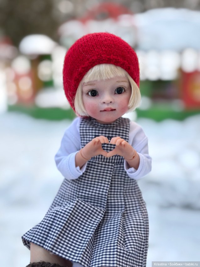 Зимняя прогулка ❄️ — ООАК Paola Reina (Паола Рейна) и испанских кукол: перерисовка (фото 4)