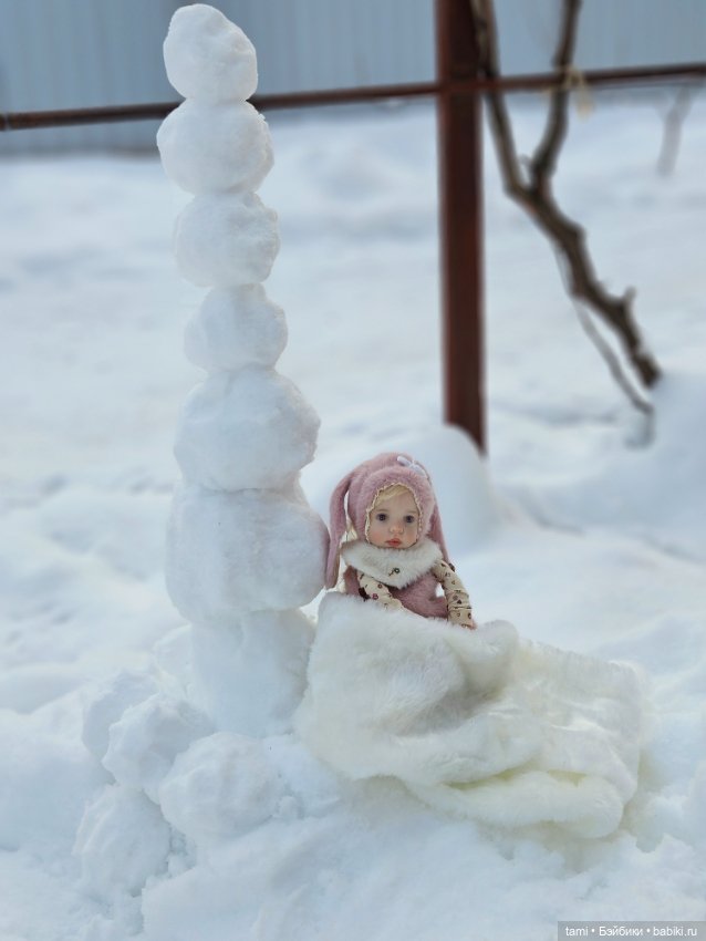 Заинька на снегу — Домашние фото авторских кукол: личные коллекции