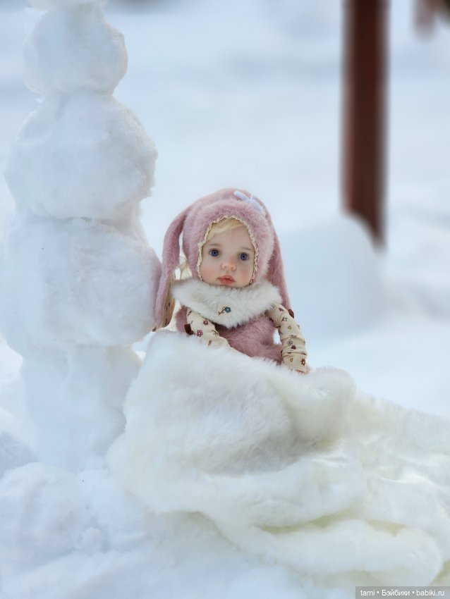 Заинька на снегу — Домашние фото авторских кукол: личные коллекции