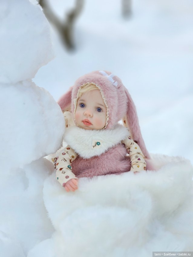 Заинька на снегу — Домашние фото авторских кукол: личные коллекции