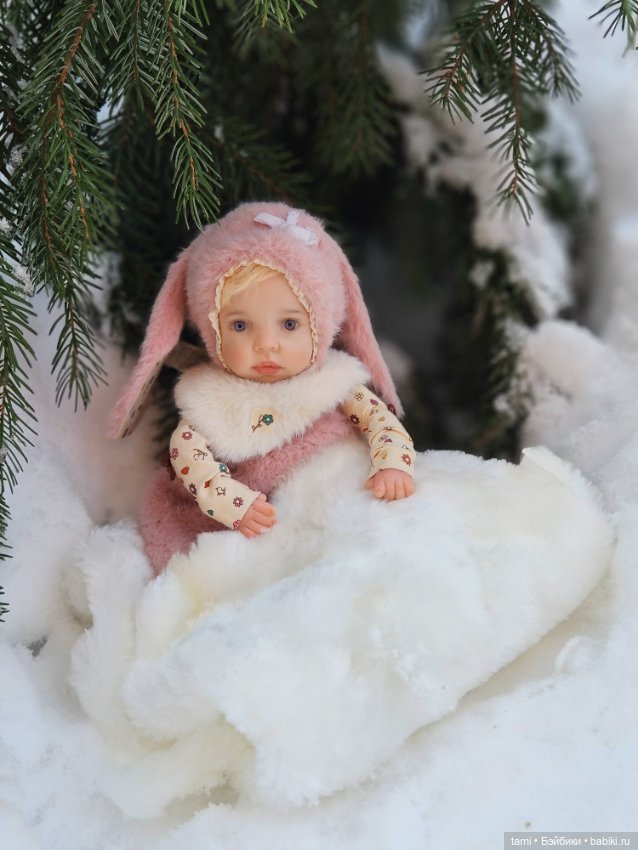 Заинька на снегу — Домашние фото авторских кукол: личные коллекции