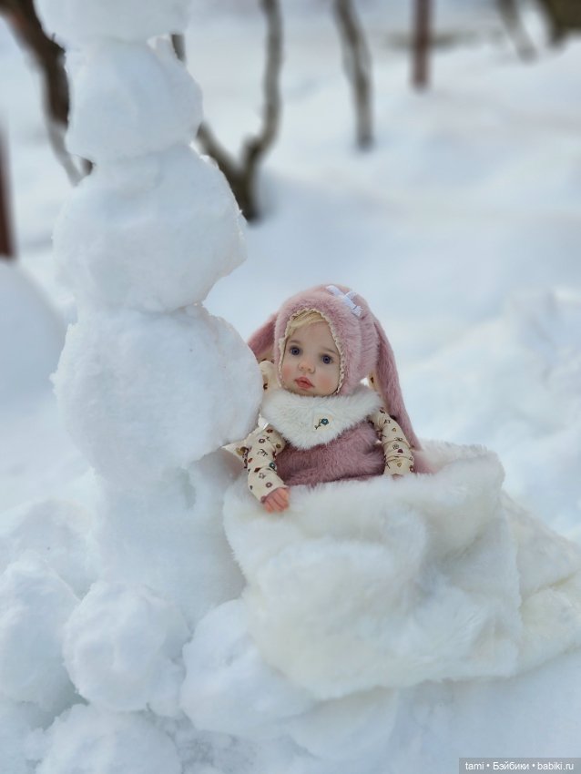 Заинька на снегу — Домашние фото авторских кукол: личные коллекции