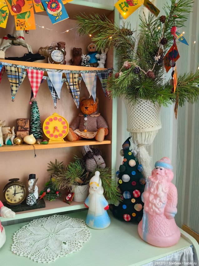 Новый год из детства . Ретро полочка