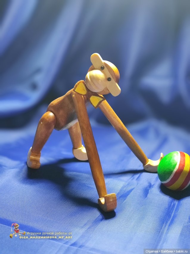 Игривая обезьянка 🐒🐒😊 — Авторские игрушки из дерева: резьба