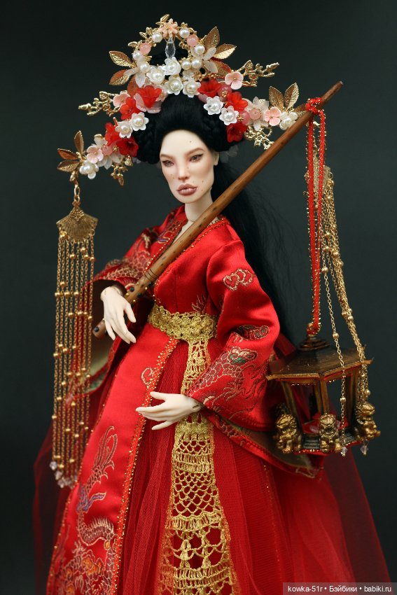 Азиатский фонарь — Авторские шарнирные куклы своими руками: лепка (фото 3)