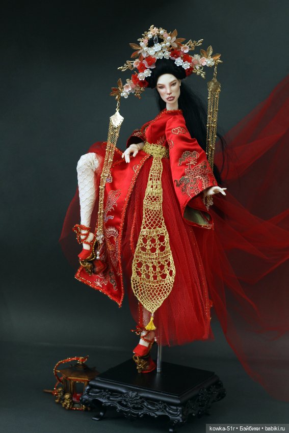 Азиатский фонарь — Авторские шарнирные куклы своими руками: лепка (фото 4)