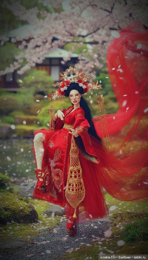 Азиатский фонарь — Авторские шарнирные куклы своими руками: лепка