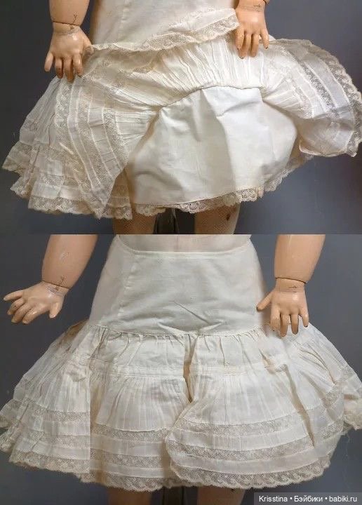 Нижнее бельё и обувь для антикварных кукол