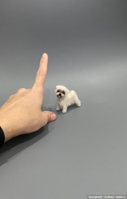 Болонка — Валяные игрушки из шерсти: сухое валяние