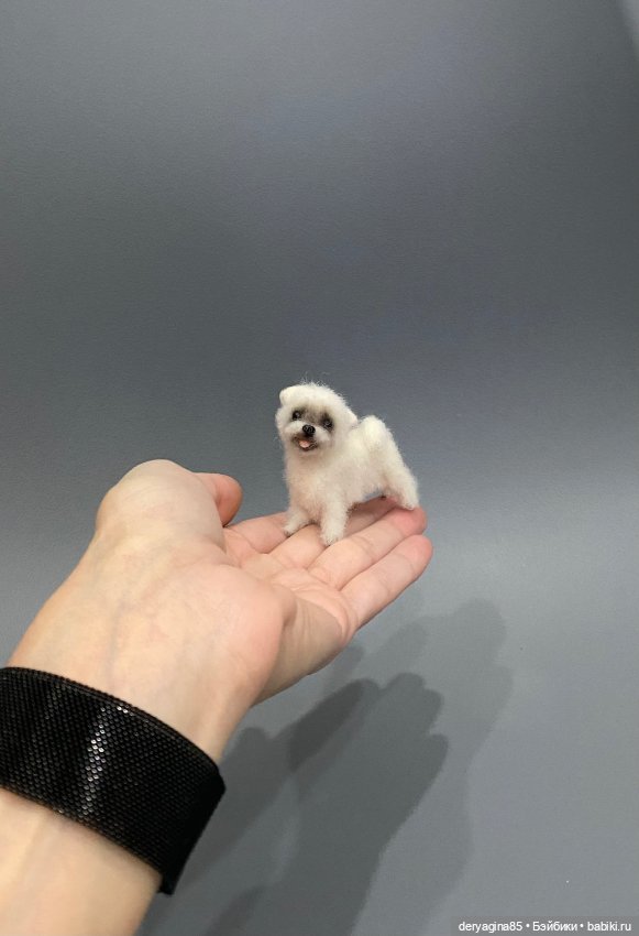 Болонка — Валяные игрушки из шерсти: сухое валяние (фото 2)