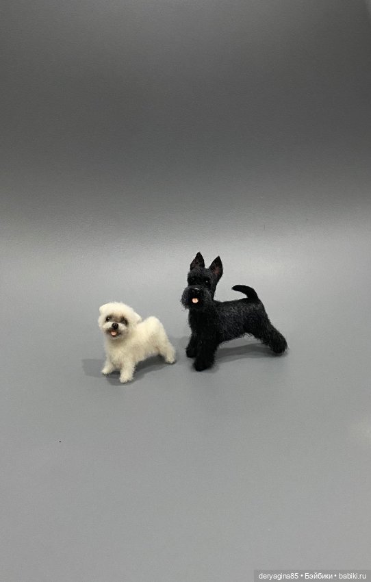 Шнауцер — Валяные игрушки из шерсти: сухое валяние (фото 9)