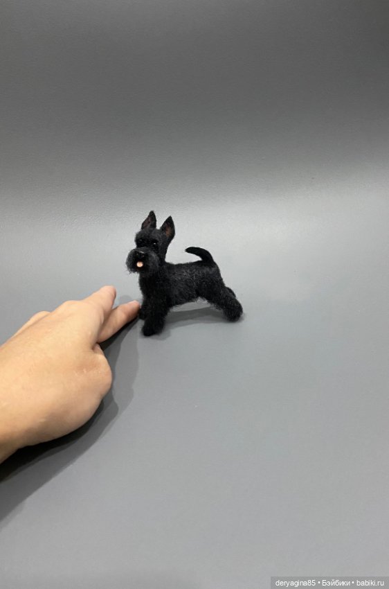 Шнауцер — Валяные игрушки из шерсти: сухое валяние (фото 2)