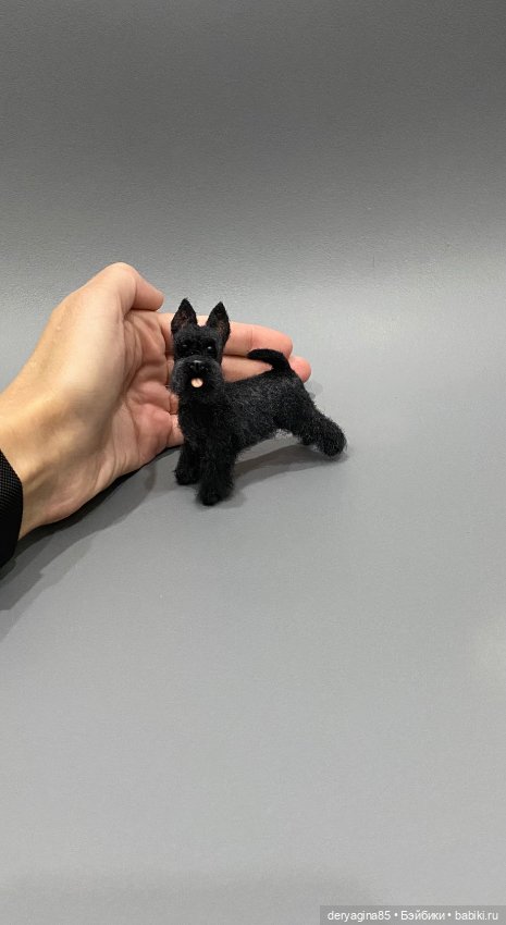 Шнауцер — Валяные игрушки из шерсти: сухое валяние (фото 4)