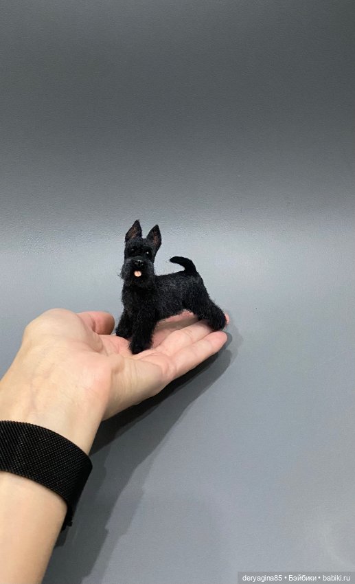 Шнауцер — Валяные игрушки из шерсти: сухое валяние (фото 3)