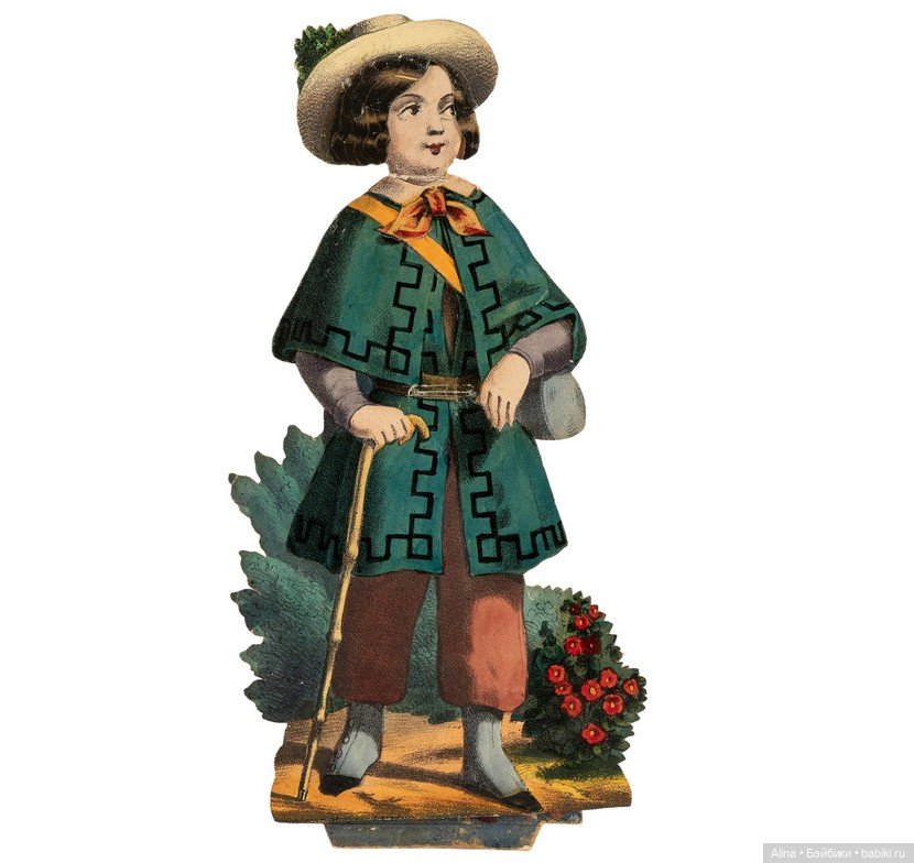 Бумажная кукла — Антикварные игрушки и домики: елочные украшения (фото 4)