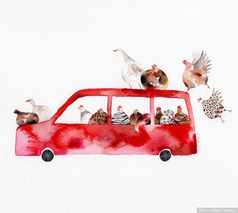 Курочки от Martyna Czub — Живопись и графика: творчество художников (фото 7)