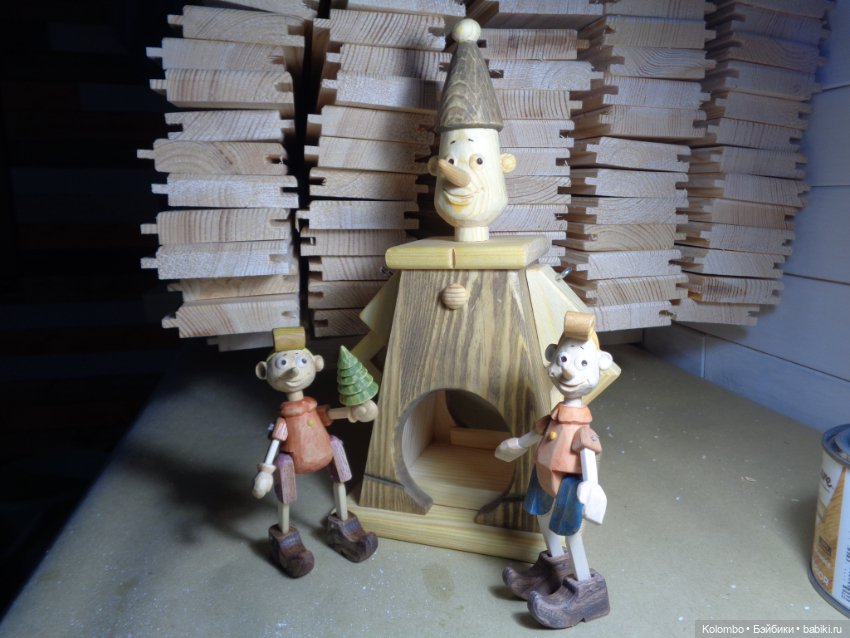 Буратино на ходулях — Авторские куклы из дерева (фото 4)