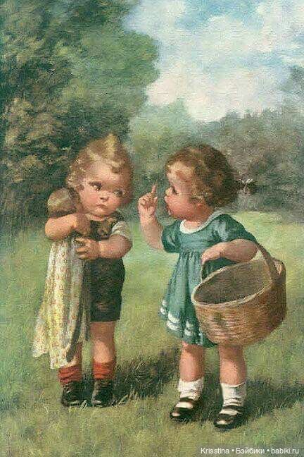 Антикварные и винтажные открытки ,картины ,часть вторая