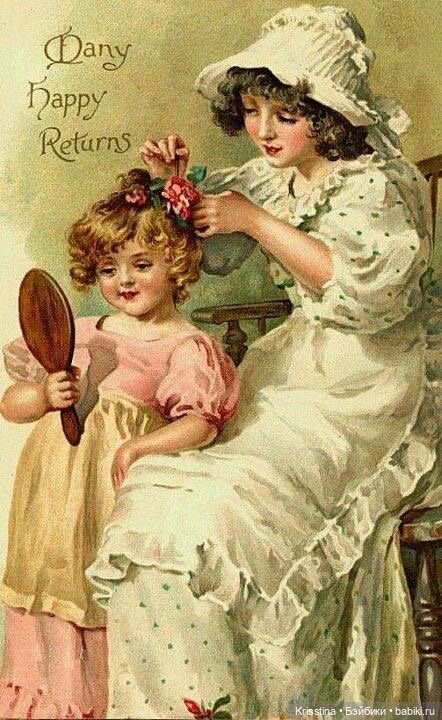 Антикварные и винтажные открытки ,бумажные куклы,картины