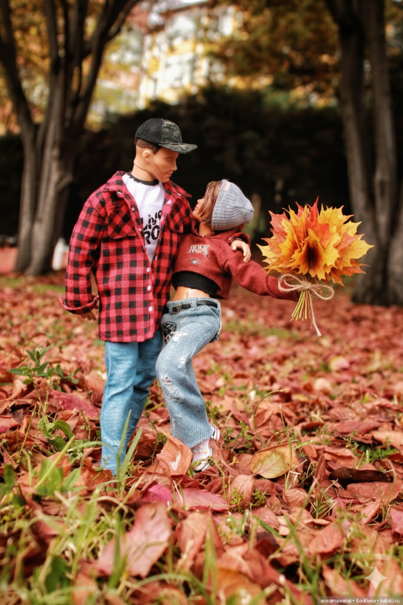 Саша и Женя. Прогулка в осеннем парке (фото 4)