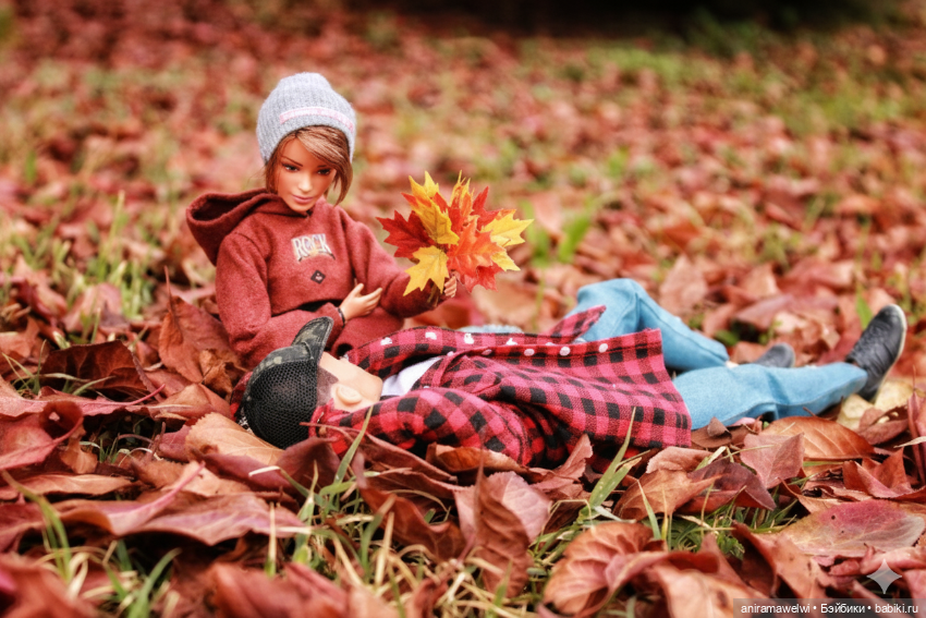 Саша и Женя. Прогулка в осеннем парке (фото 6)