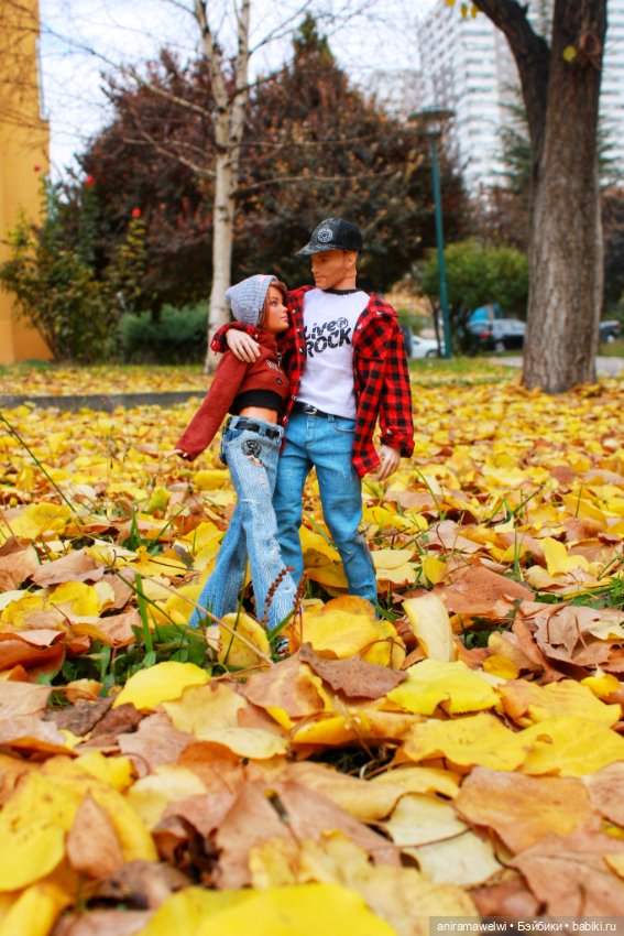 Саша и Женя. Прогулка в осеннем парке (фото 3)