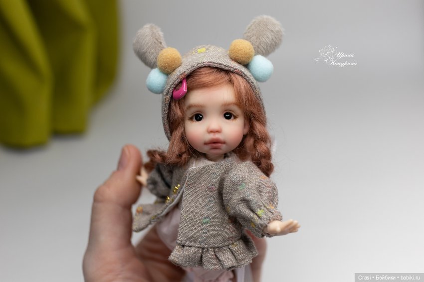 Малышка с косичками — Лепка авторских кукол: полимерная глина (фото 3)