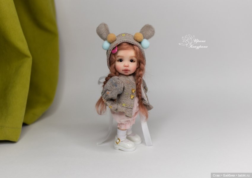 Малышка с косичками — Лепка авторских кукол: полимерная глина (фото 2)