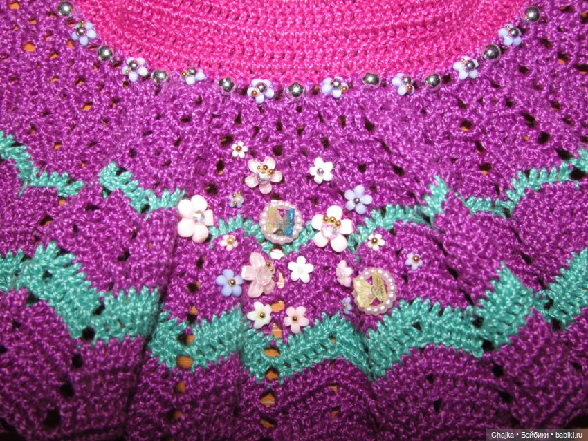 Авторское вязаное платье на кукол Хейди Плюсчок 26 см - Heidi Plusczok 26 см (фото 8)