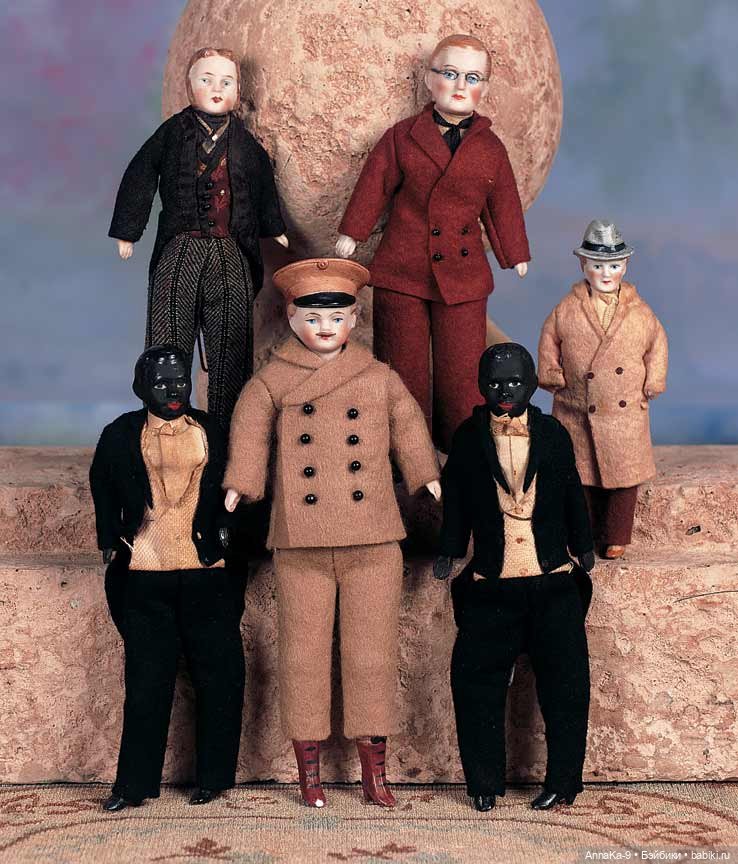 Мужчины "усачи" для кукольного домика