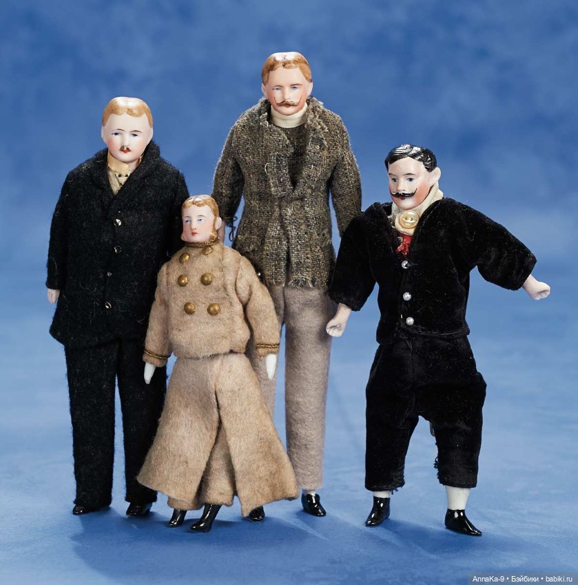 Мужчины "усачи" для кукольного домика