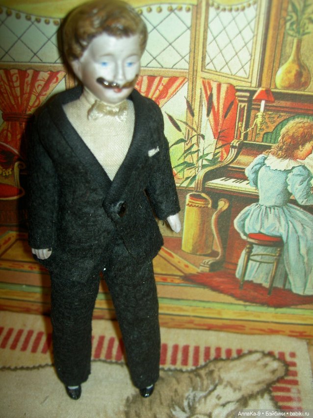 Мужчины "усачи" для кукольного домика