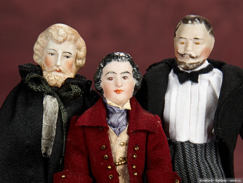 Мужчины "усачи" для кукольного домика