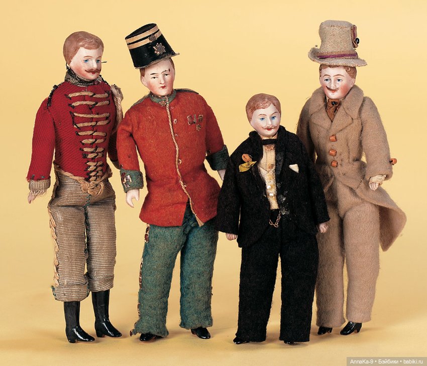 Мужчины "усачи" для кукольного домика