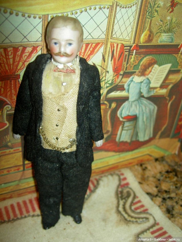 Мужчины "усачи" для кукольного домика