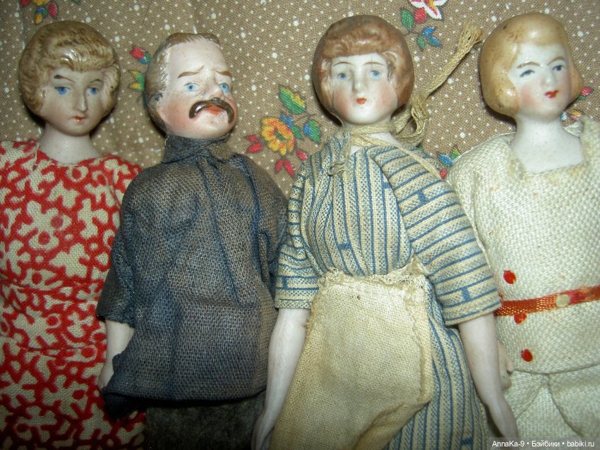 Мужчины "усачи" для кукольного домика