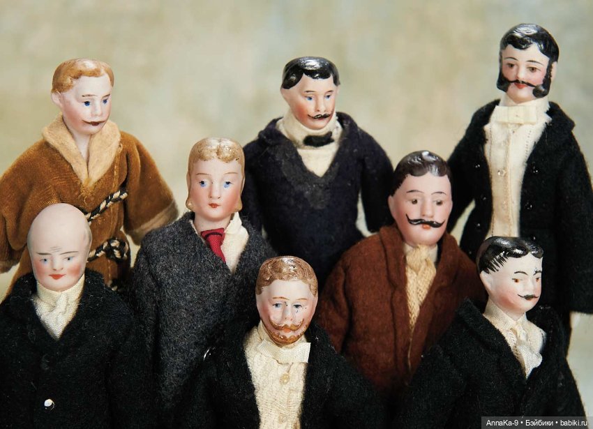 Мужчины "усачи" для кукольного домика