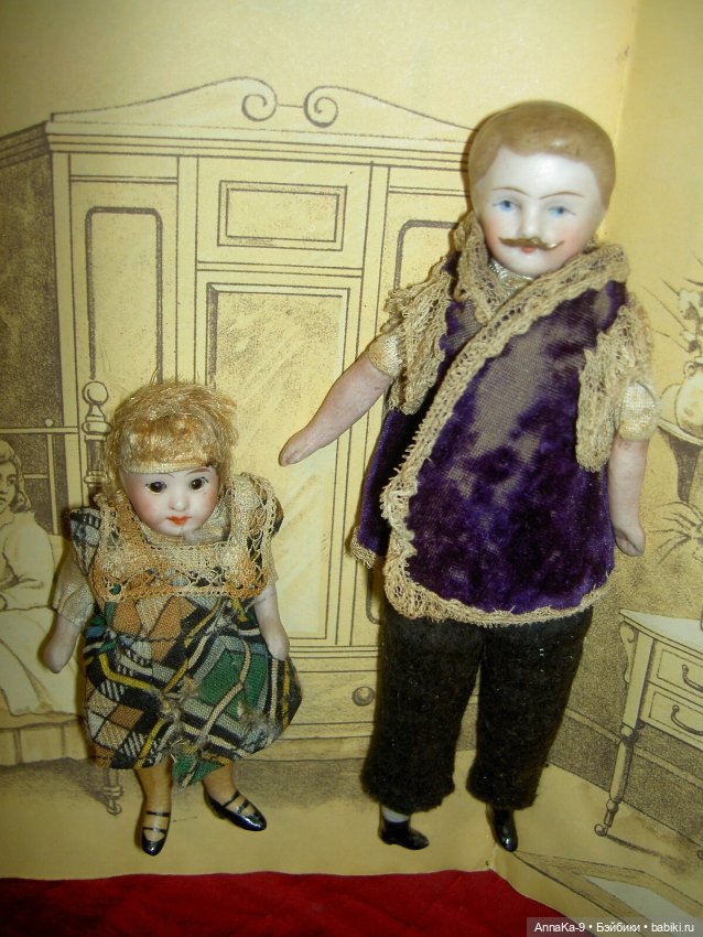 Мужчины "усачи" для кукольного домика