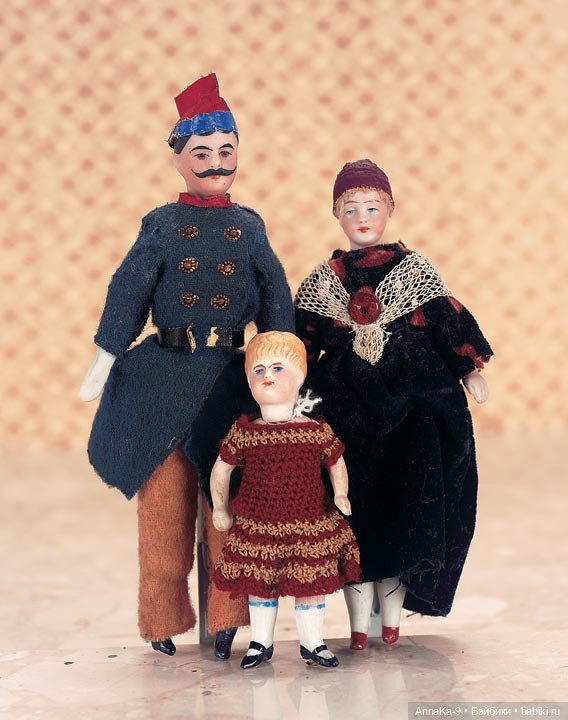 Мужчины "усачи" для кукольного домика