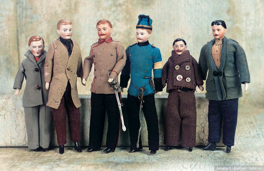 Мужчины "усачи" для кукольного домика (фото 2)