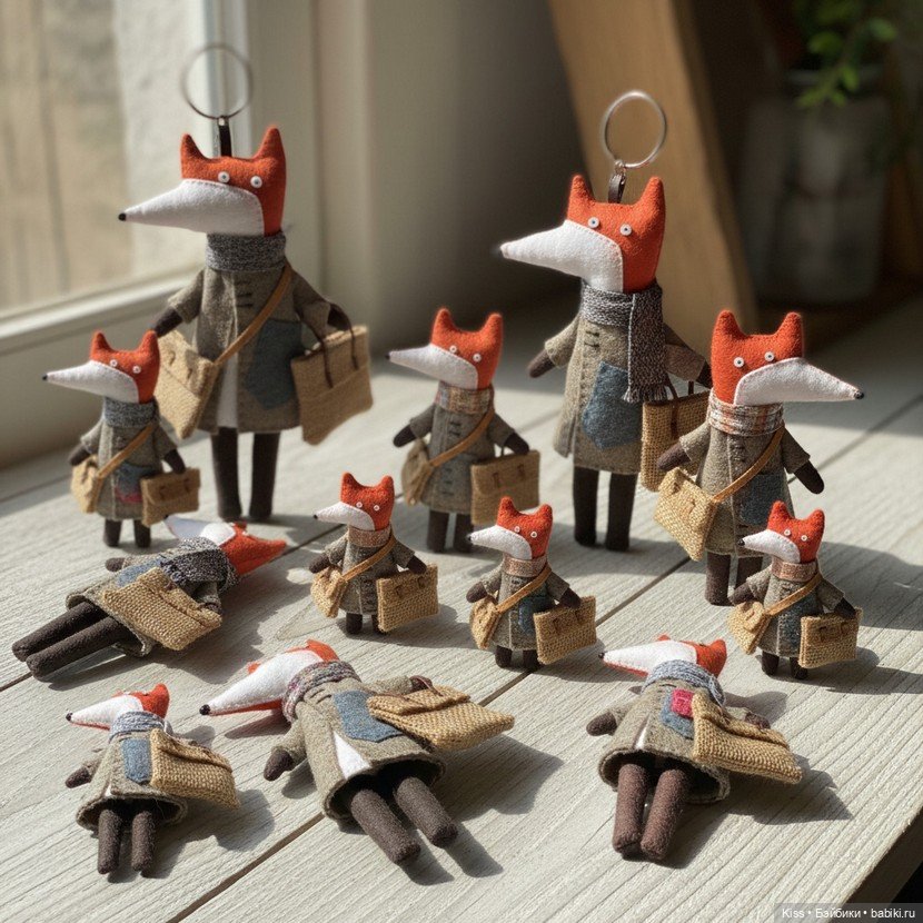 Лисичка с выкройкой — Выкройка лисы (лисички): Тедди