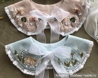 Идеи для пошива воротничков и чепчиков 🧵