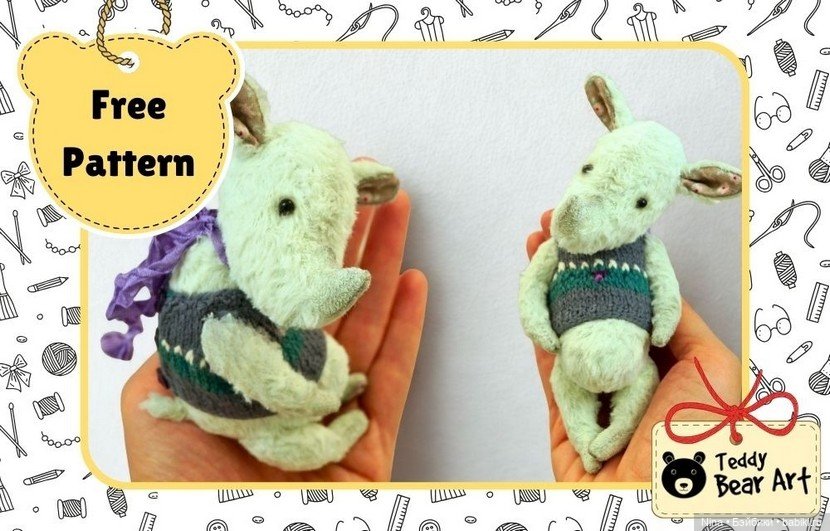 Носорог с выкройкой от Hanna Kampourogianni (фото 2)