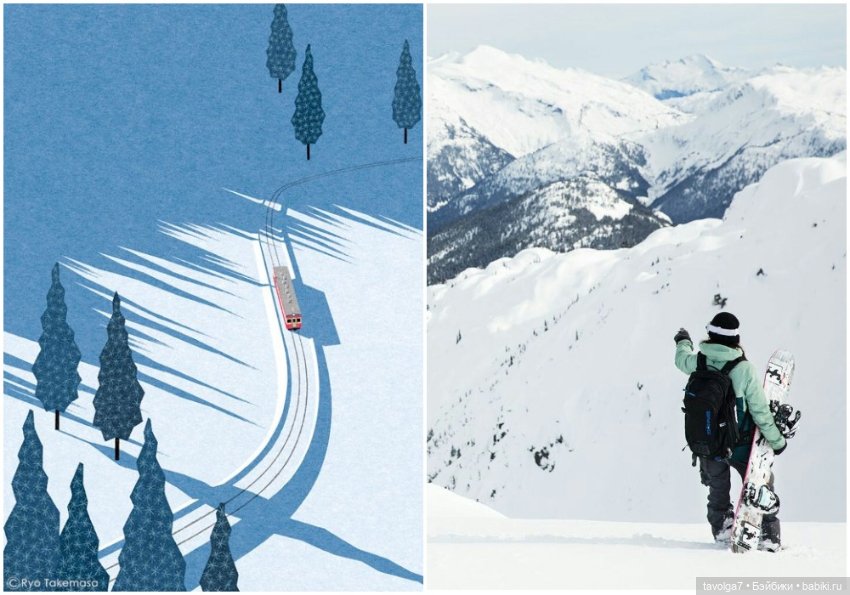 Зимние оттенки в графике и одежде для зимнего спорта (фото 10)