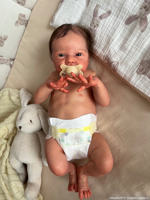 Малышка Gracie Mae open eyes